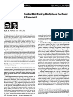 Strength of Epoxy-Coated Reinforcing Bar Splices Confined With Transverse Reinforcement
