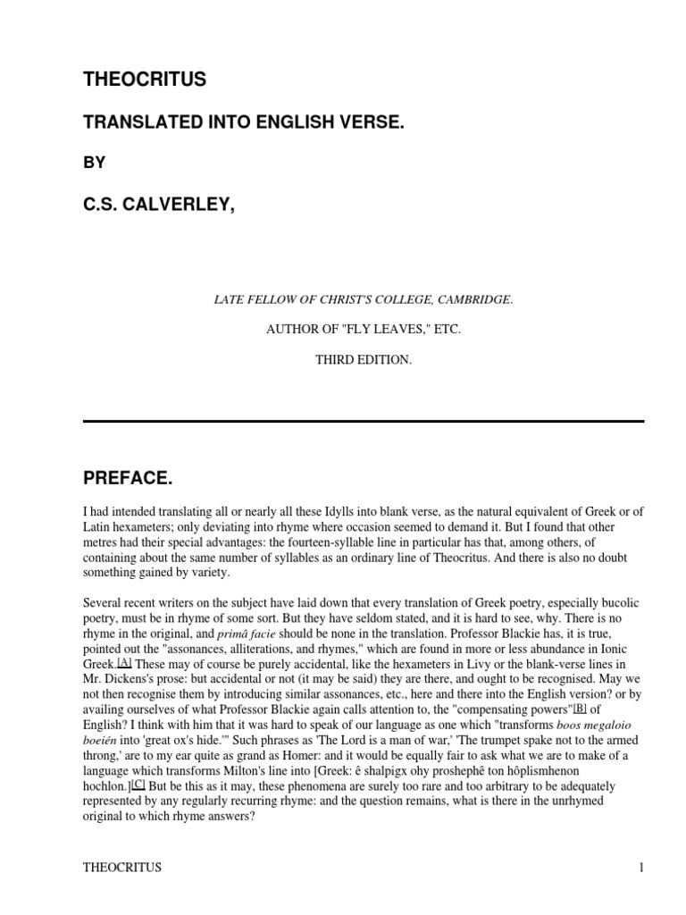 Theocritus works image