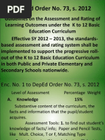 DepEd ORDER No. 73