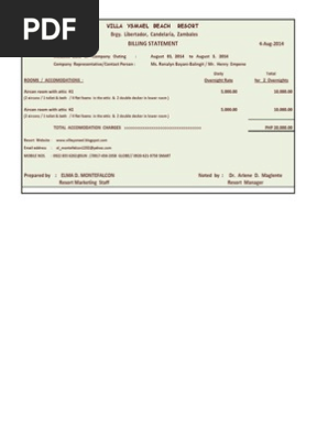Billing Statement