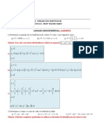 Y X y X R C C: Determine A Equação Da Circunferência de Centro C e Raio R, Nos Seguintes Casos: (A) e (B) e 3 (C) e