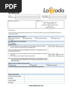 Return Slip Lazada