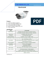IP Camera TTB IPC6229P Specification-ttb Vision Co.,Ltd-www.ttbvision.com