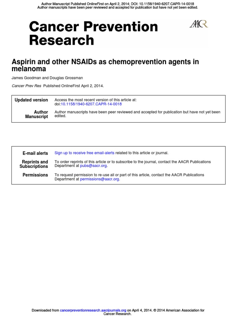 Jurnal Aspirin and Other NSAIDs PDF Nonsteroidal Anti Inflammatory