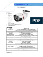 IP Camera TTB IPC62110P Specification-ttb Vision Co.,Ltd-www.ttbvision.com