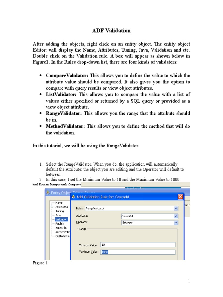 ADF Validation Tutorial Guide | PDF