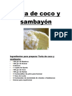 Torta de Coco y Sambayón PDF