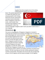 Singapore: Climate/terrain