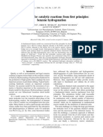 Kinetic Models For Catalytic Reactions From First Principles-Benzene Hydrogenation