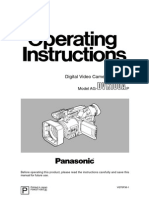 Panasonic AG-DVX100A Camcorder Manual