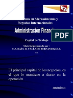 Administracion Del Capital de Trabajo