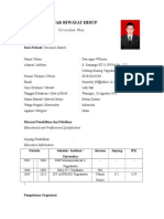 Daftar Riwayat Hidup: Curriculum Vitae