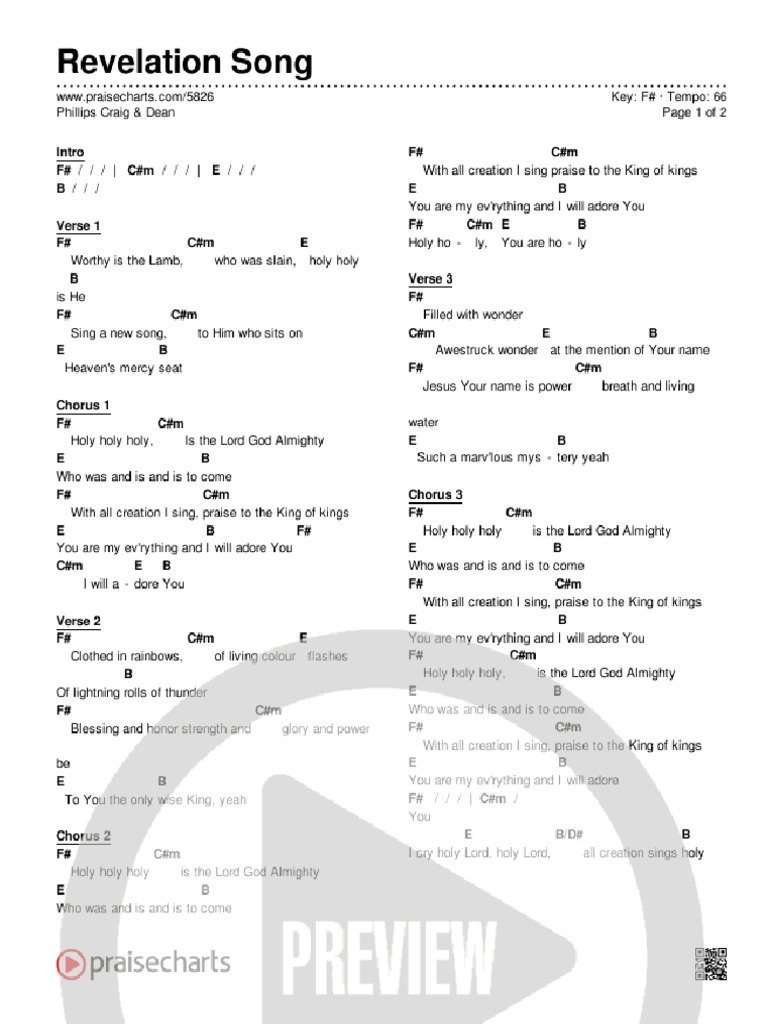 Guitar Chords Revelation Song