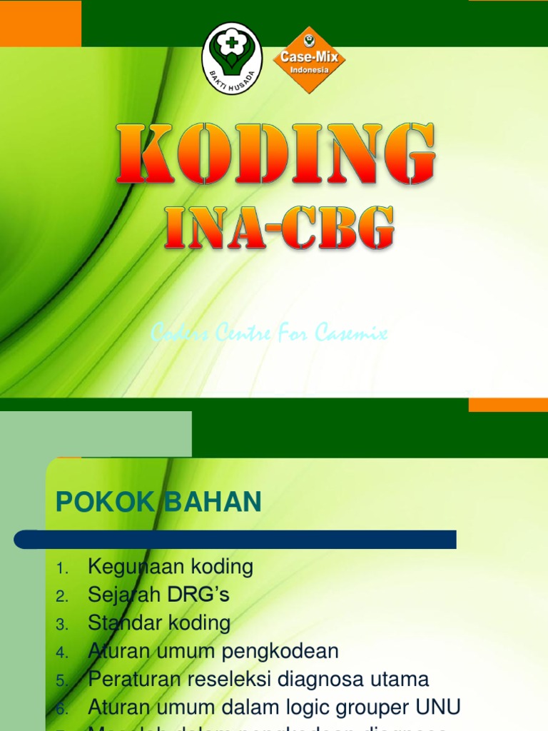Panduan Koding INA CBG dan Diagnosa | PDF | Kesehatan Holistik