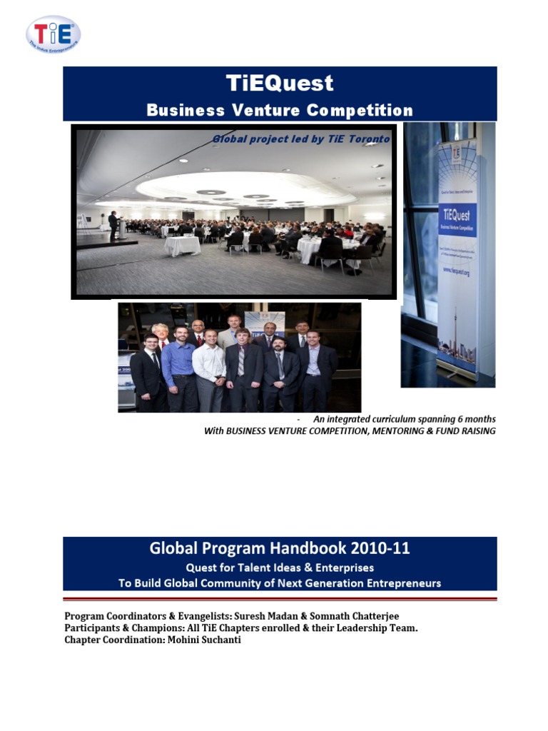 TiEQuest Business Venture Competition Guide | PDF | Venture Capital ...