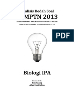 Analisis Bedah Soal SBMPTN 2013 Biologi IPA (1)