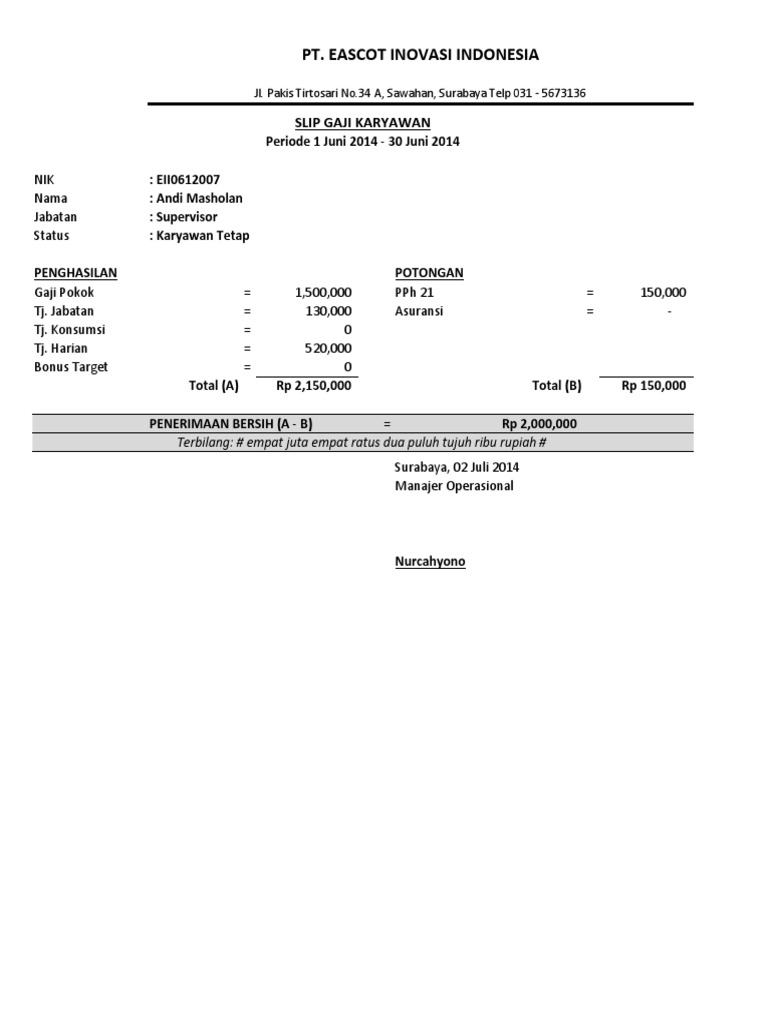 Format Slip Gaji Malaysia Komagata Maru 100