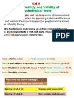 Reliability and Validity of Psychological Tests