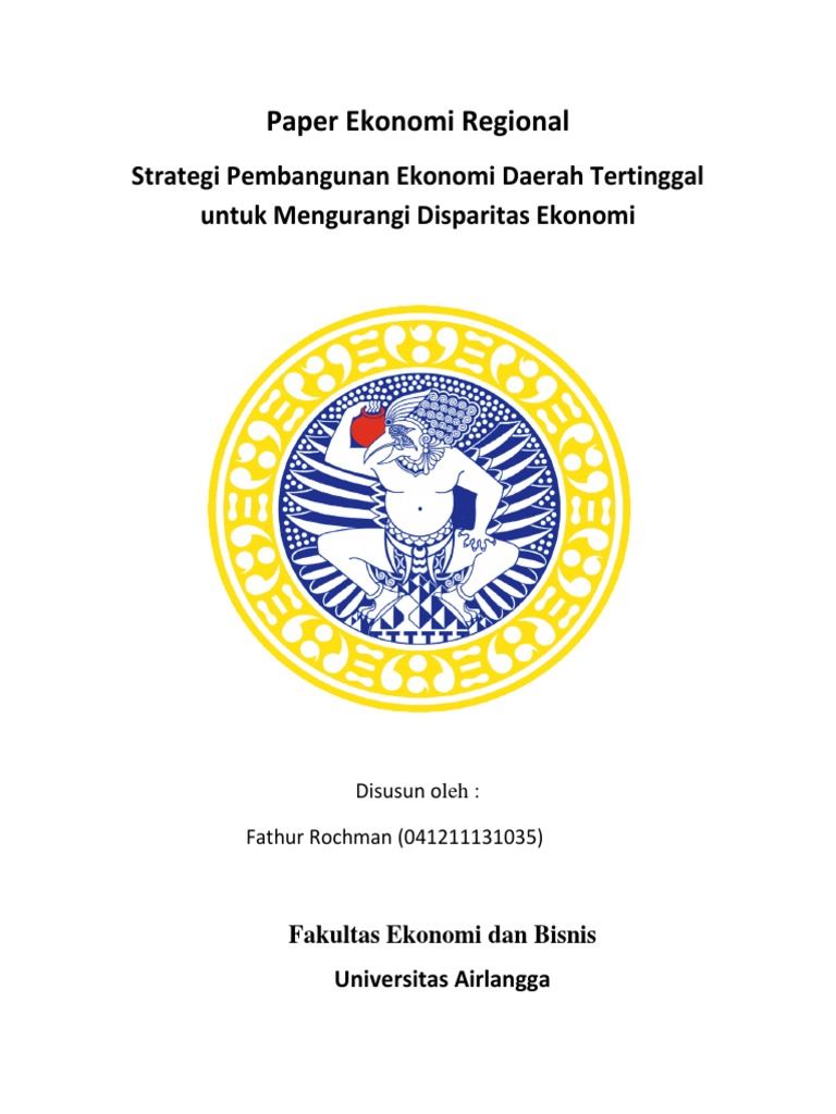 Makalah Strategi Pembangunan Ekonomi Regional
