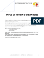 Types of Forging Operations