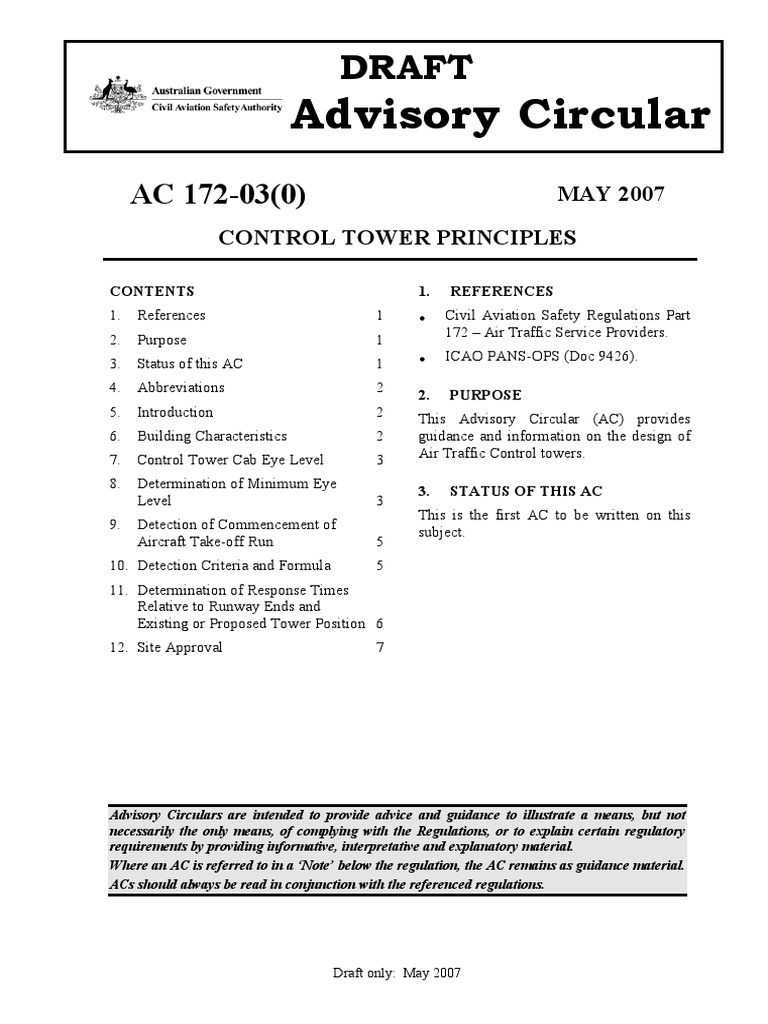 Control Tower Design Guidelines | PDF | Air Traffic Control | Aviation ...