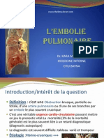L'embolie Pulmonaire