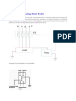 Voltage Earth Leakage Circuit Breaker