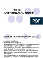 Tecnicas de Investigacion Social