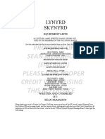 Lynyrd Skynyrd - Other Players Equipment Histories