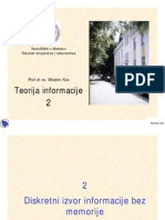 Diskretni Izvor Informacije Bez Memorije Slajdovi Teorija Informacije Informatika 2