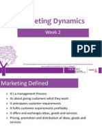 Marketing Dynamics: Week 2