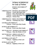 Christmas Schedule OLF08
