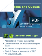 Stacks and Queues: CSC220 Data Structure Winter 2004-5