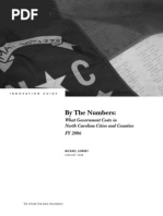 By The Numbers: What Government Costs in North Carolina Cities and Counties FY 2006