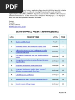 Batch I Listofprojectsforuniversities