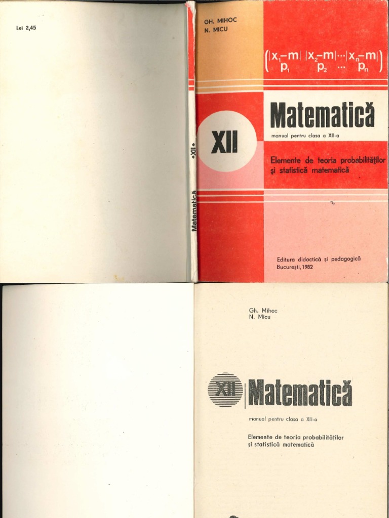 Manual - Matematica - Clasa a XII-A