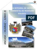 Plan integral de gestión de residuos sólidos de Huaraz 2013