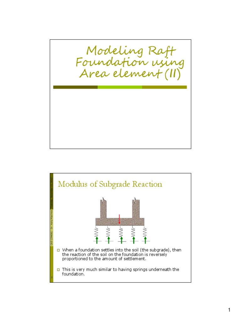 12-Modeling Raft Foundation Using Area Element (II) | PDF