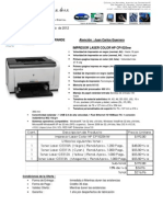 Impresor Laserjet Color Hp Cp1025nw 01 06 2012