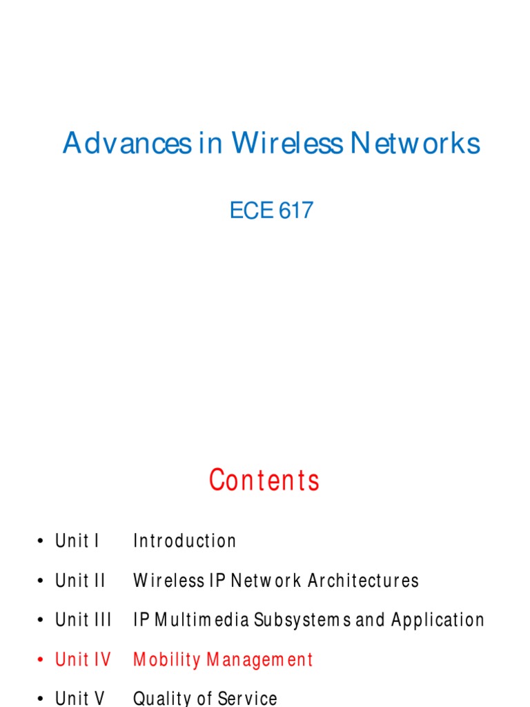 Wireless Network Mobility Management | PDF | Session Initiation ...