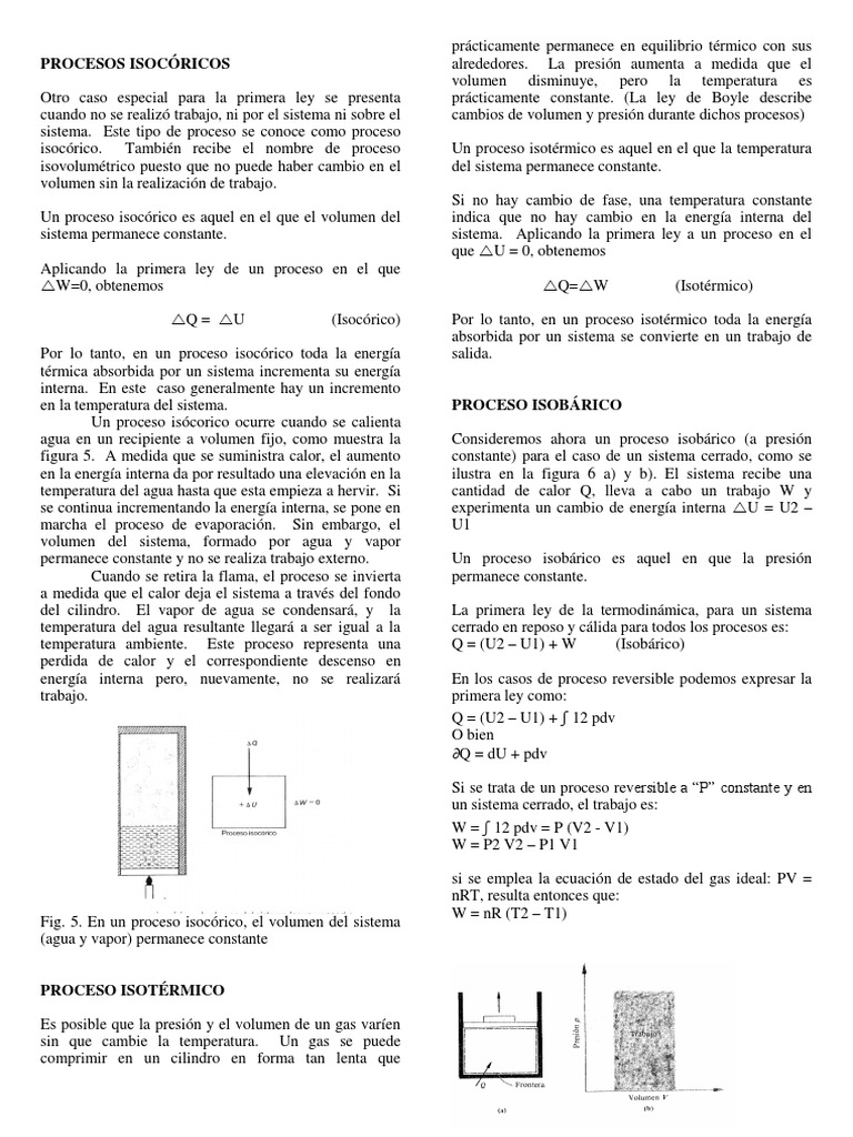 2.-Procesos Isocóricos | PDF | Calor | Termodinámica