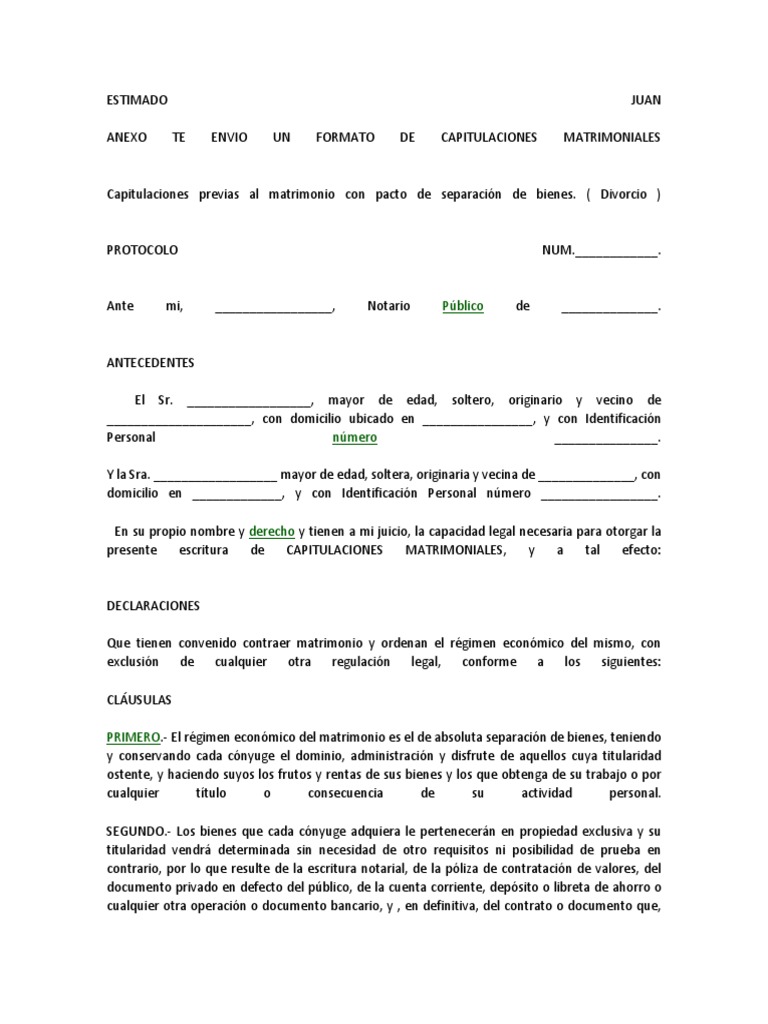 Ejemplo Contraro Matrimonio | PDF | Matrimonio | Instituciones sociales