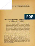 Las Negociaciones CONFIDENCIALES Con Bolivia en 1879.1927