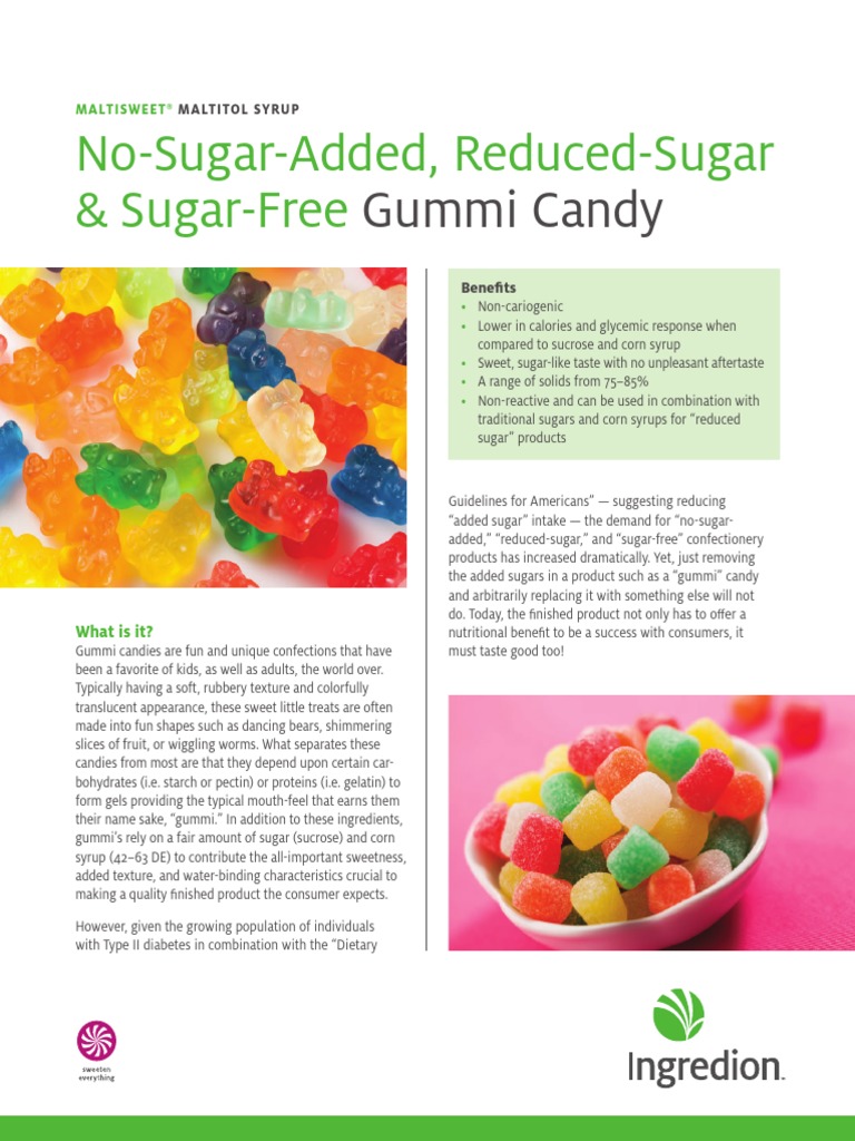 MALTISWEET® Maltitol Syrup NoSugarAdded, ReducedSugar and SugarFree