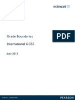 IGCSE Grade Boundaries 