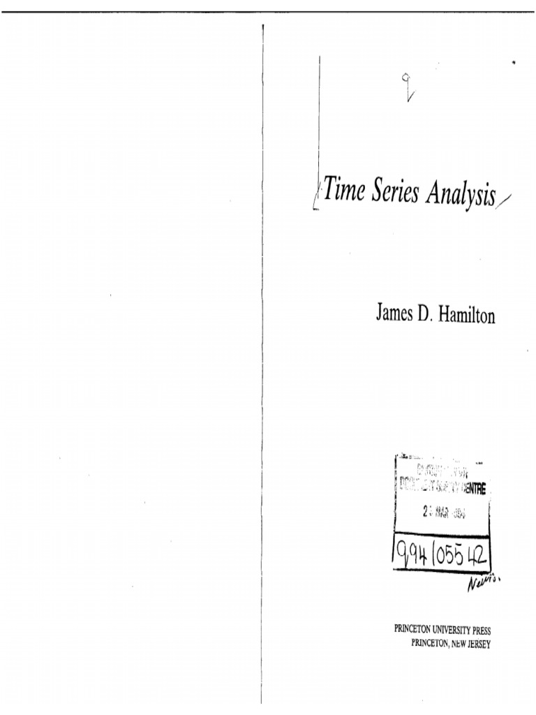 Hamilton-Time Series Analysis | PDF | Foreign Language Studies