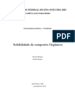 Solubilidade de Compostos Organicos