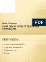 Pauta para El Diseño de Propuestas Curriculares