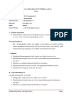 Download RPP Descriptive Text Writing Kelas 8 by Sarah Azizah SN239969979 doc pdf