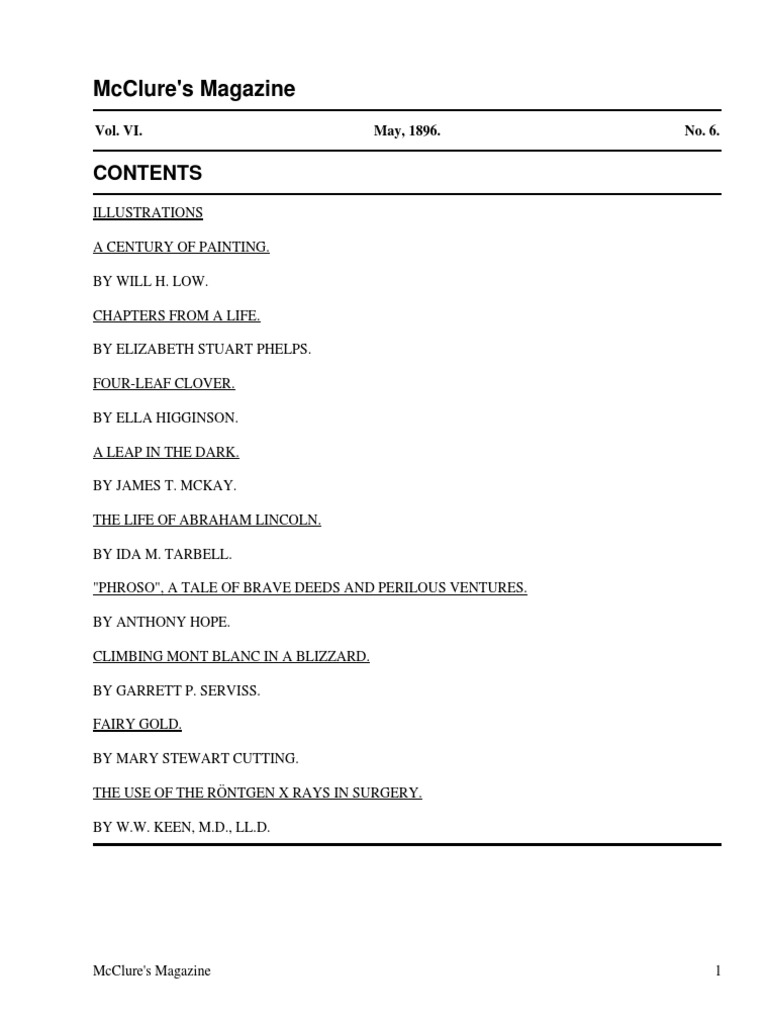 McClure's Magazine, Vol. 6, No. 6, May, 1896 by Various PDF Paintings